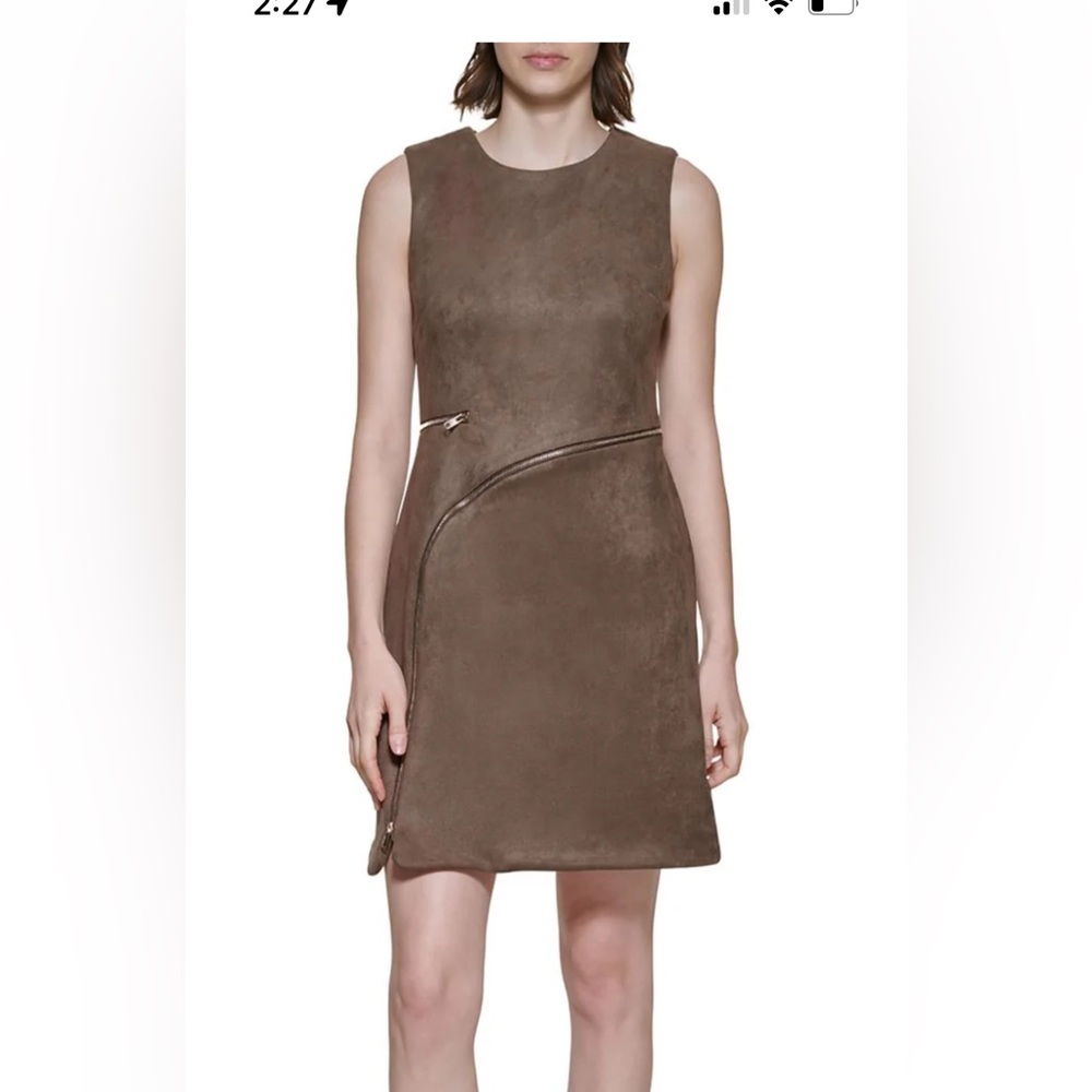 DKNY Faux Suede Mini dress